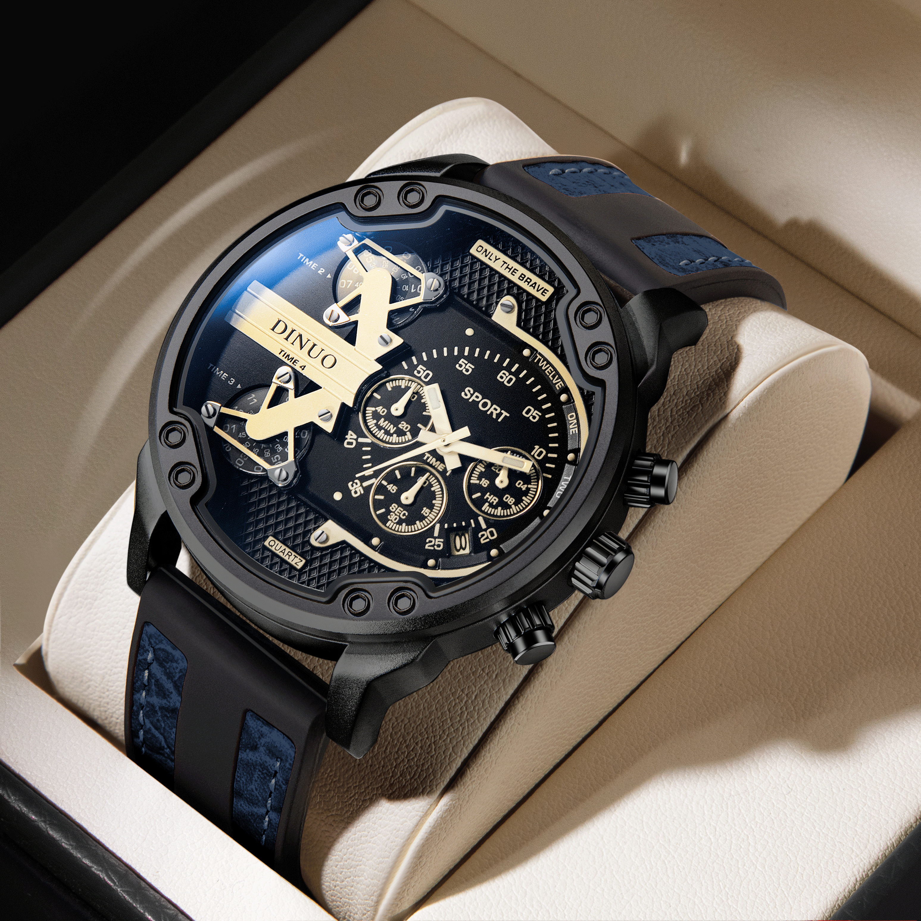 Men's Big Face Chronograph Sport Quartz Watch