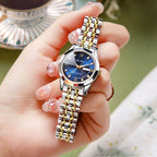 Men Women Day-Date Luminous Watch Stainless Steel
