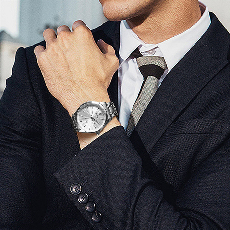 Men Women Day-Date Business Quartz Watch