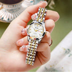 Men Women Day-Date Luminous Watch Stainless Steel