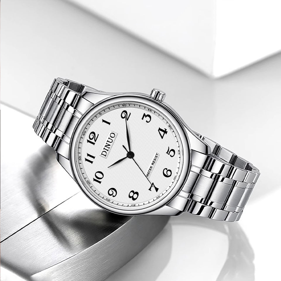 Men Women Day-Date Arabic Dial Quartz Watch