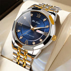 Men Women Day-Date Luminous Watch Stainless Steel
