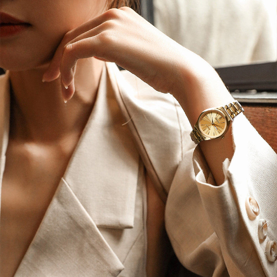 Men Women Day-Date Business Quartz Watch