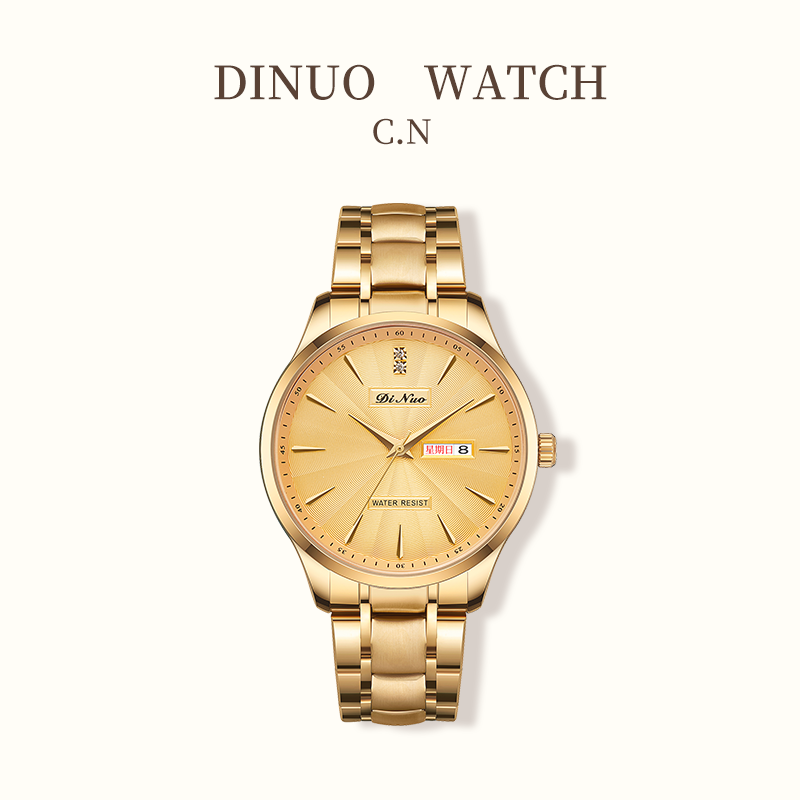 Men Women Day-Date Business Quartz Watch