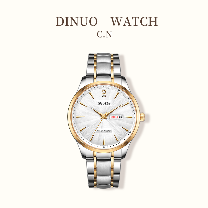 Men Women Day-Date Business Quartz Watch