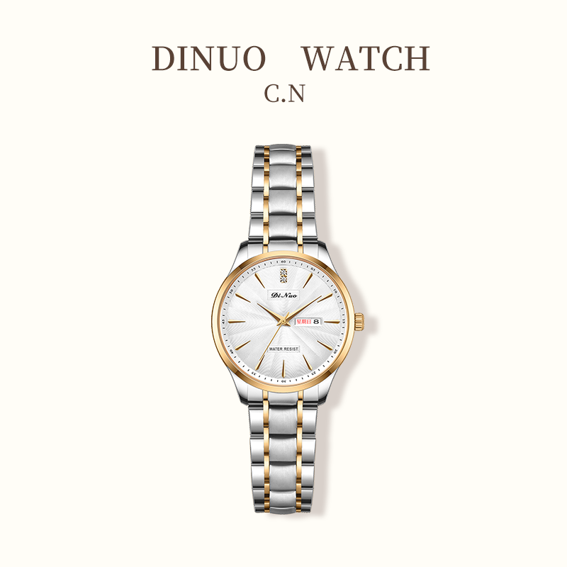 Men Women Day-Date Business Quartz Watch