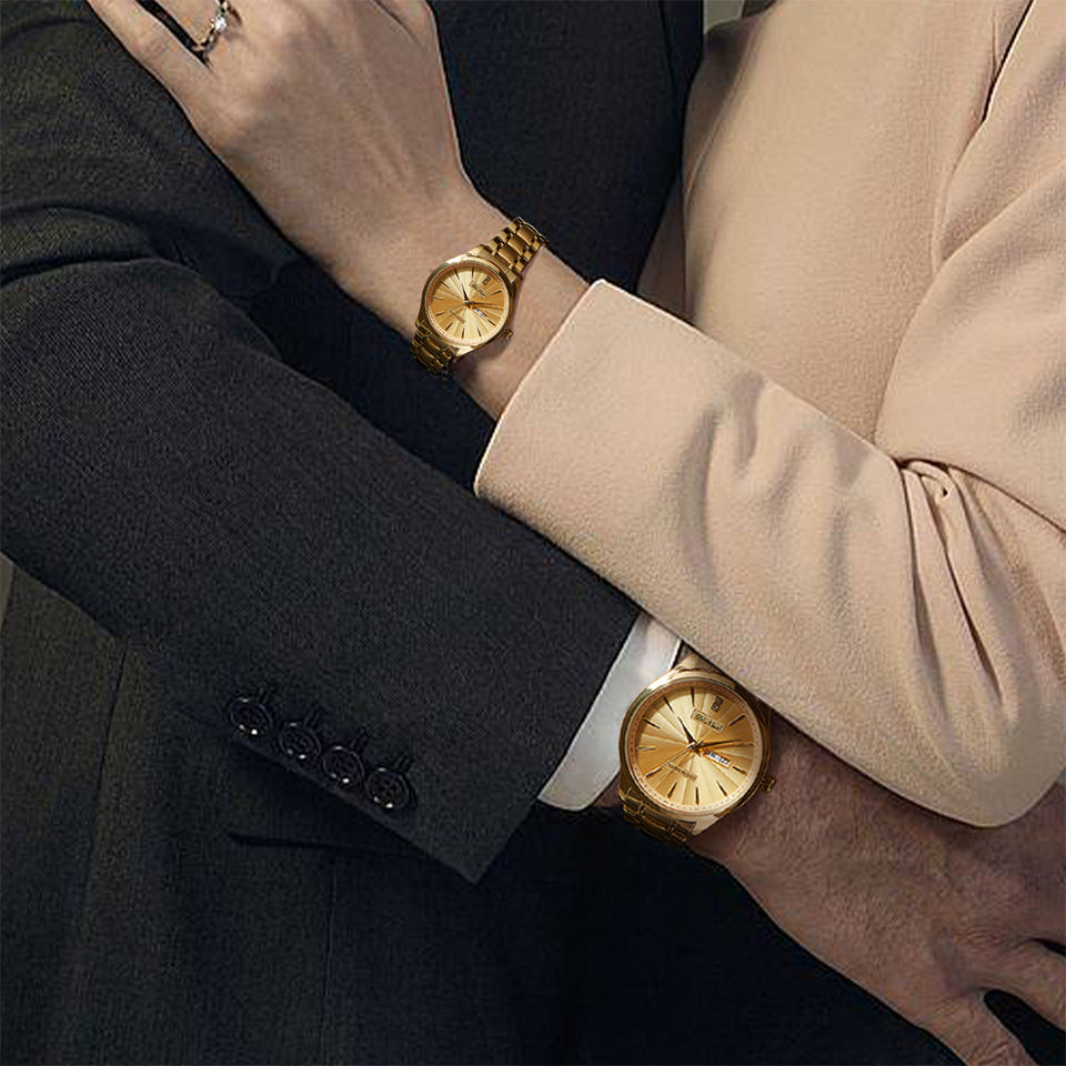 Men Women Day-Date Business Quartz Watch