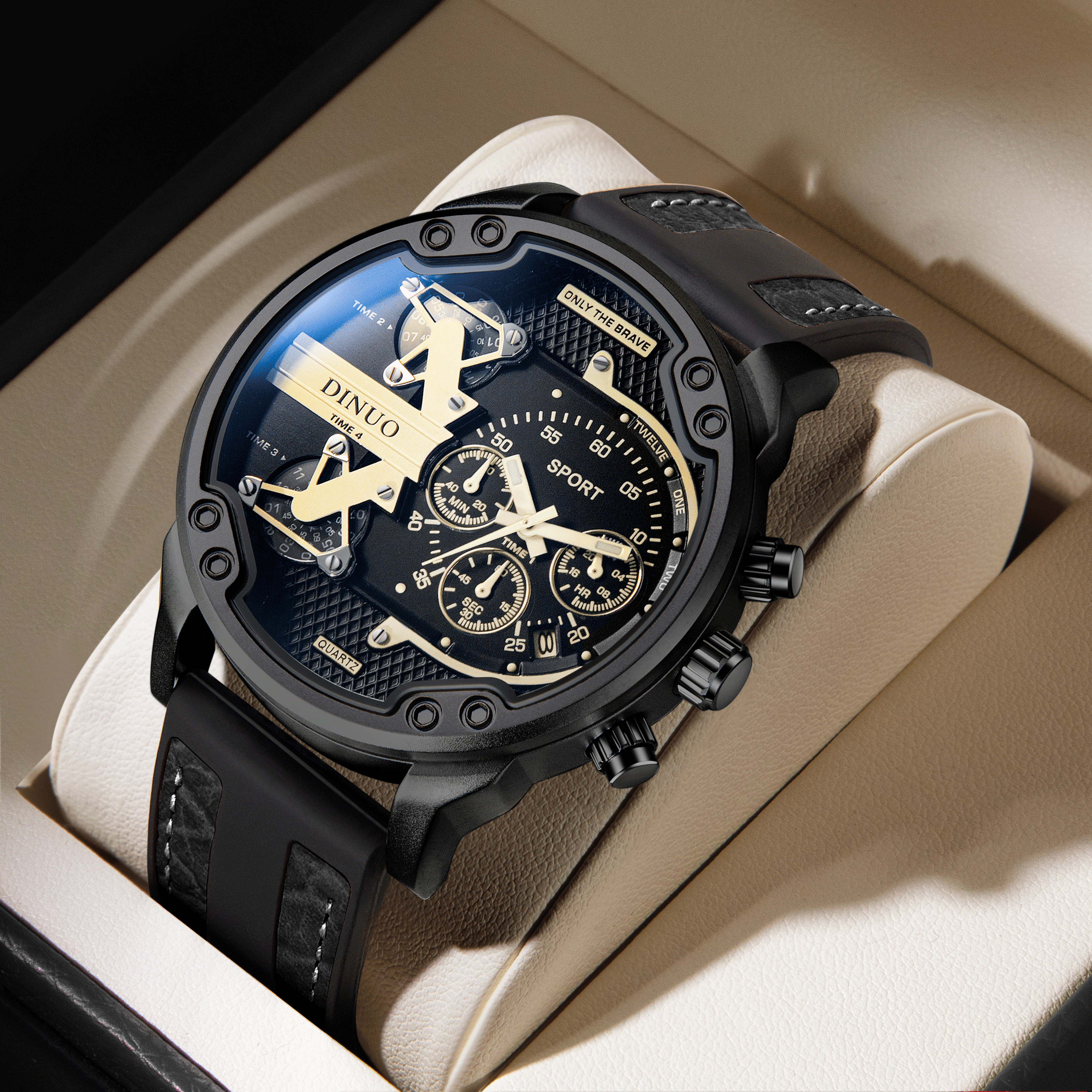Men's Big Face Chronograph Sport Quartz Watch