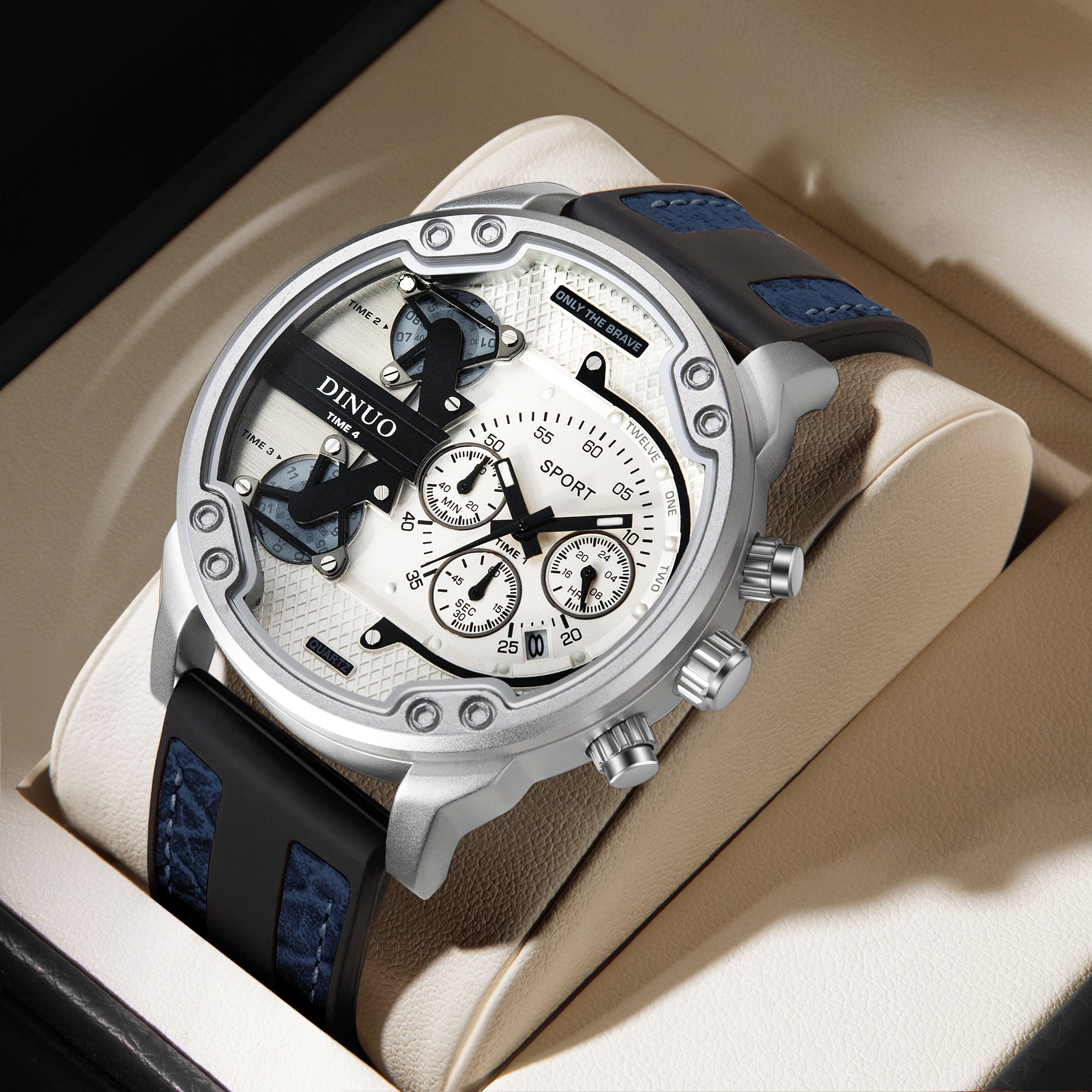 Men's Big Face Chronograph Sport Quartz Watch