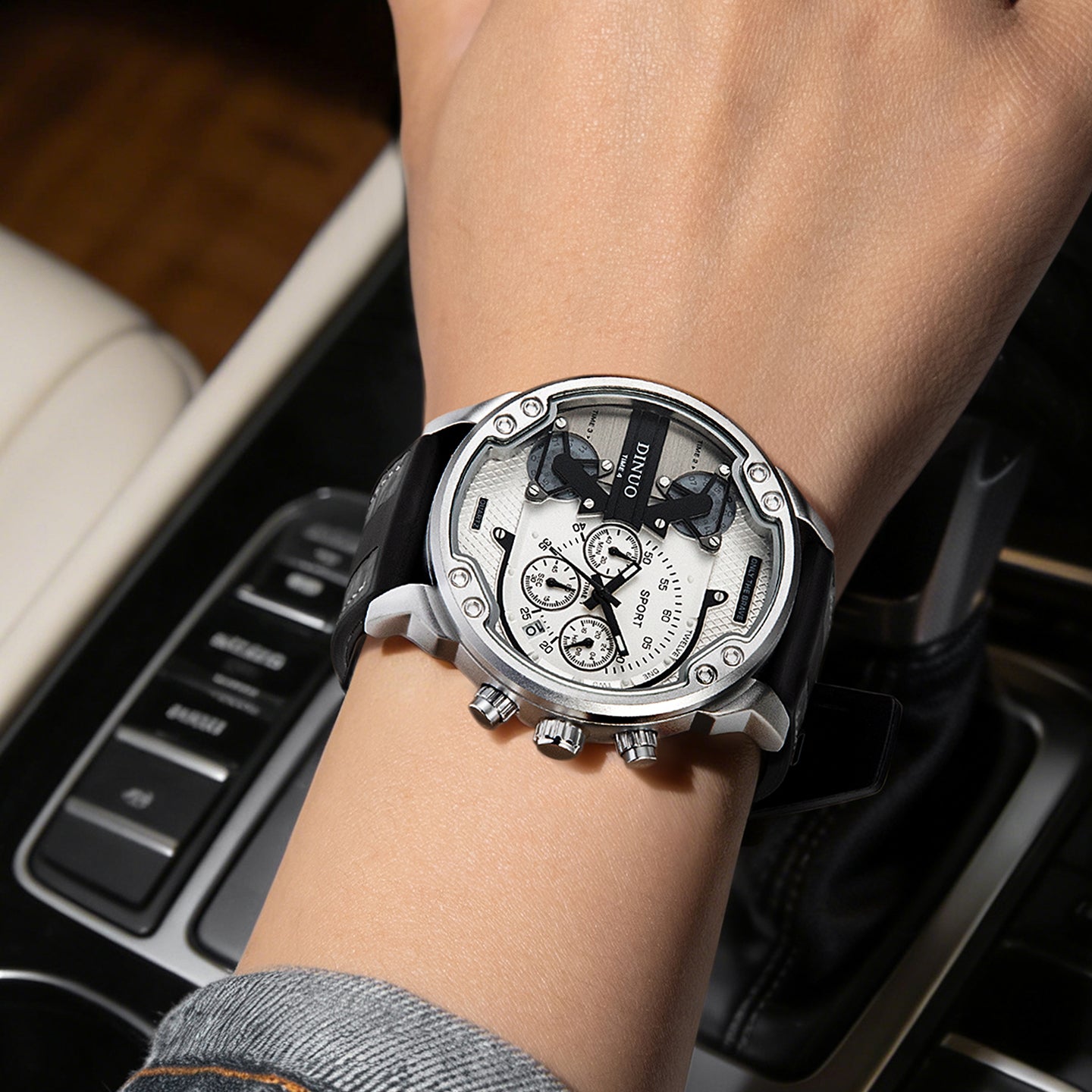 Men's Big Face Chronograph Sport Quartz Watch