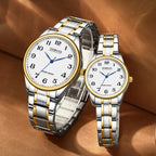 Men Women Day-Date Arabic Dial Quartz Watch