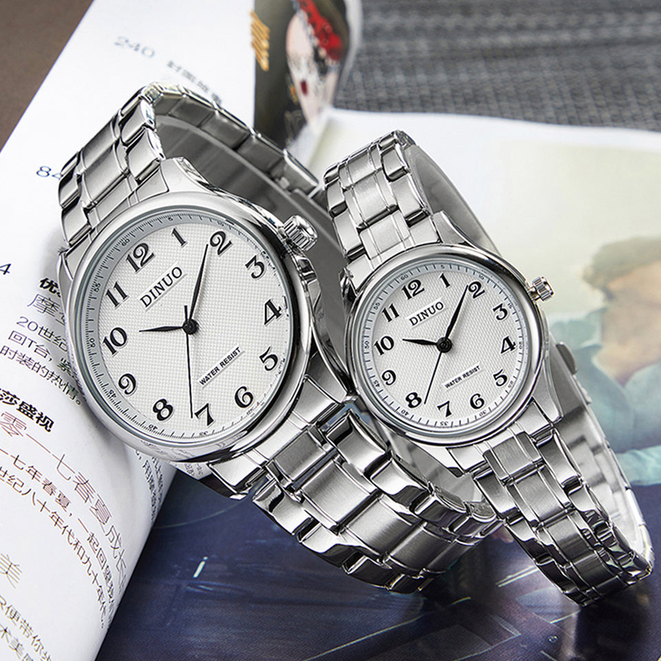 Men Women Day-Date Arabic Dial Quartz Watch