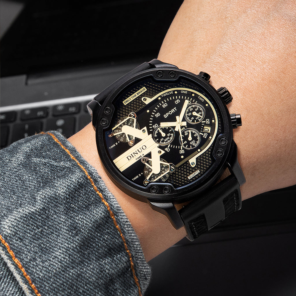 Men's Big Face Chronograph Sport Quartz Watch