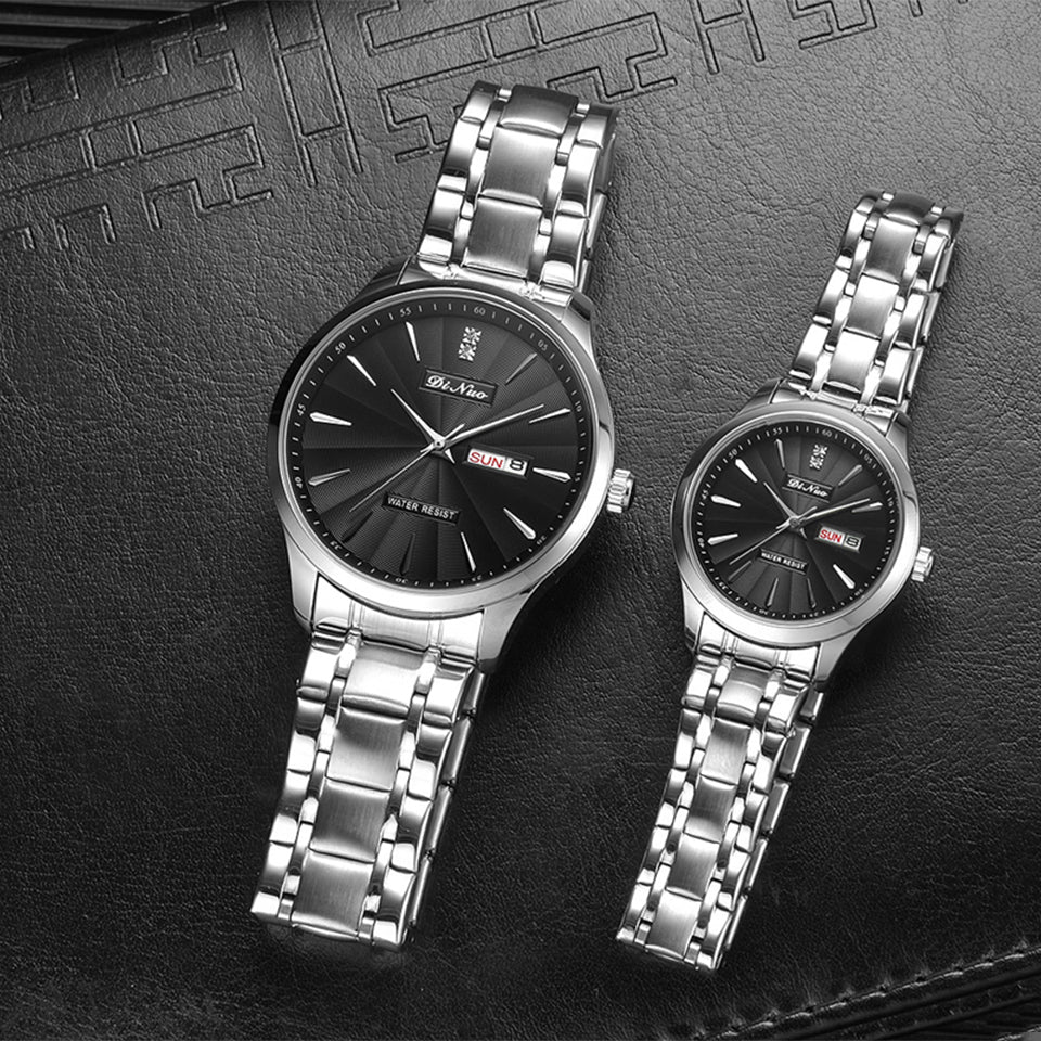 Men Women Day-Date Business Quartz Watch