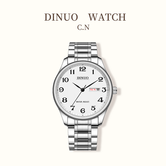 Men Women Day-Date Arabic Dial Quartz Watch