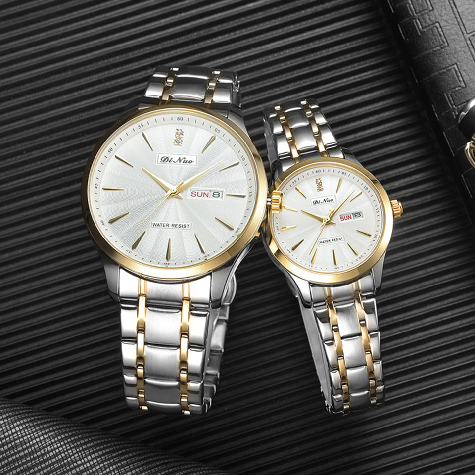 Men Women Day-Date Business Quartz Watch
